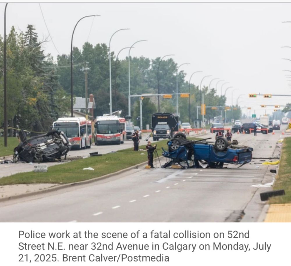 Fatal collision on 52 St near 32Ave NE
