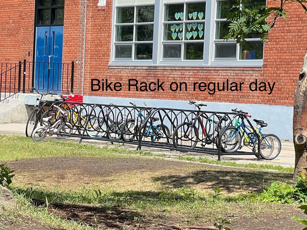 Bike rack on a regular day