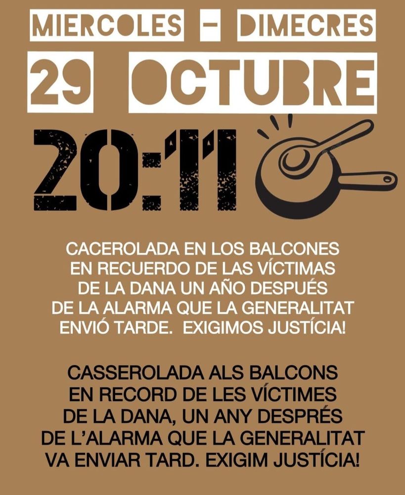 Cacerolada por la Dana 