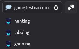 (a picture of kris) hunting
(a picture of kris) labbing
(a picture of kris) gooning
💭going lesbian mode