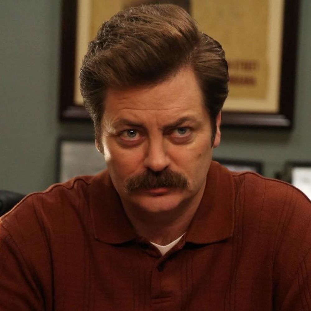 Ron Swanson from 'Parks and Rec'.