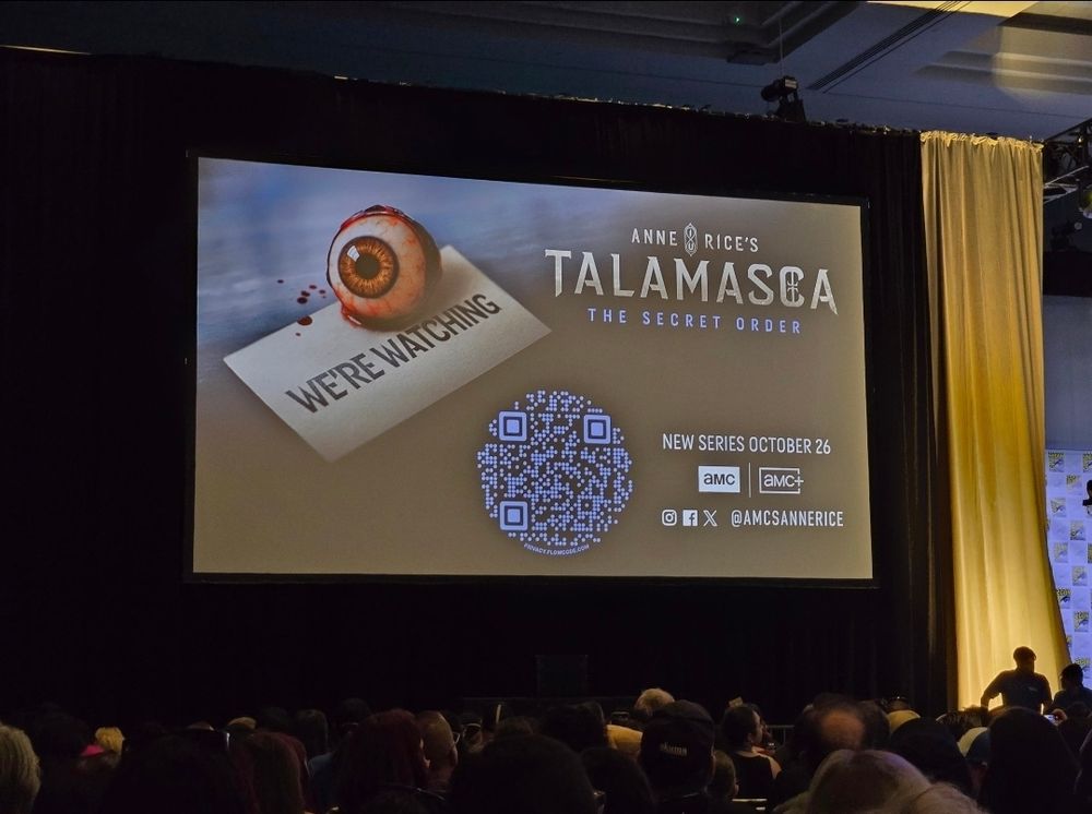 Photo of screen showing information for Talamasca, including series premiere date October 26th