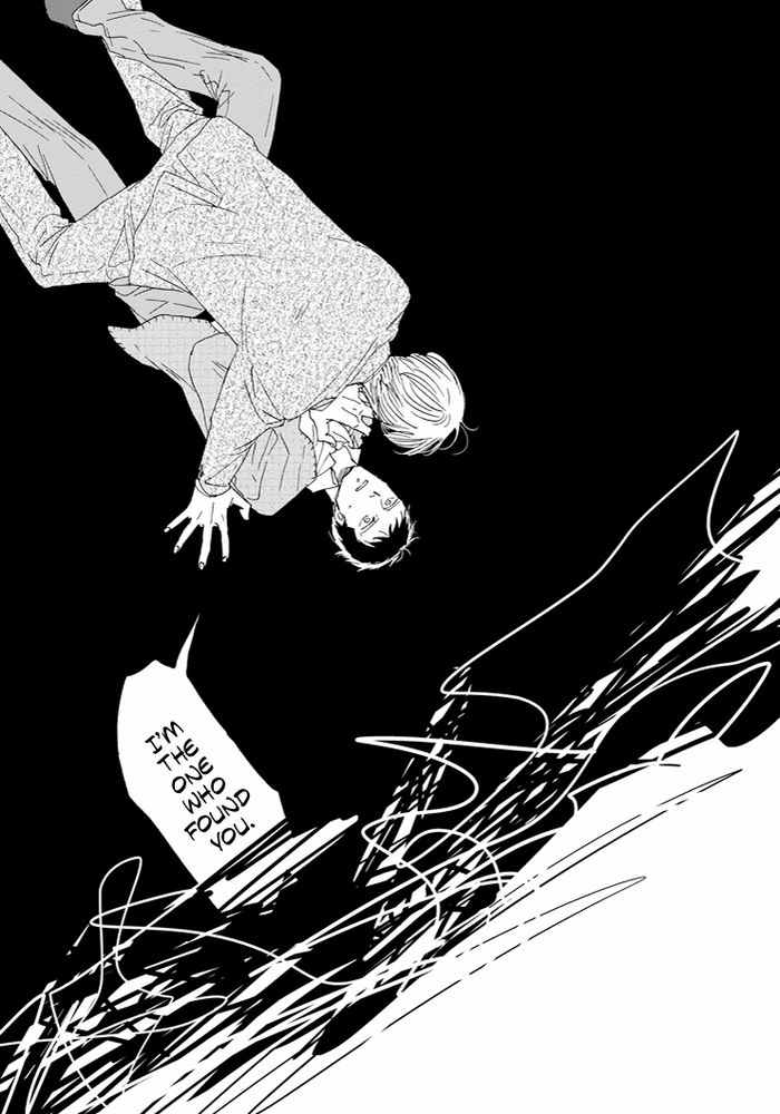vol2 of Tricornered Window, Hiyakawa crawling over Mikado, saying "I'm the one who found you", the art panel tilted at an odd angle to be unsettling.