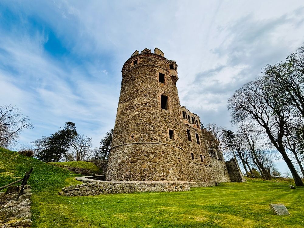 A view of Huntly Castle.