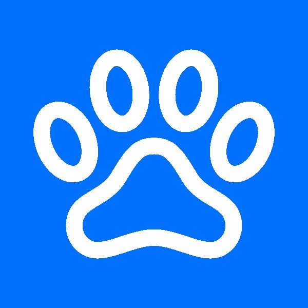 Una silueta de una huella sobre un fondo azul.