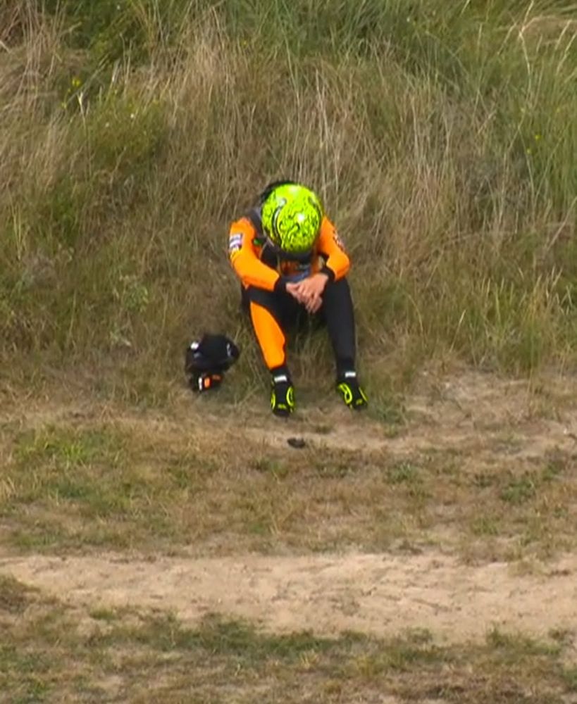 Picture of Lando Norris after retiring from the 2025 Dutch GP