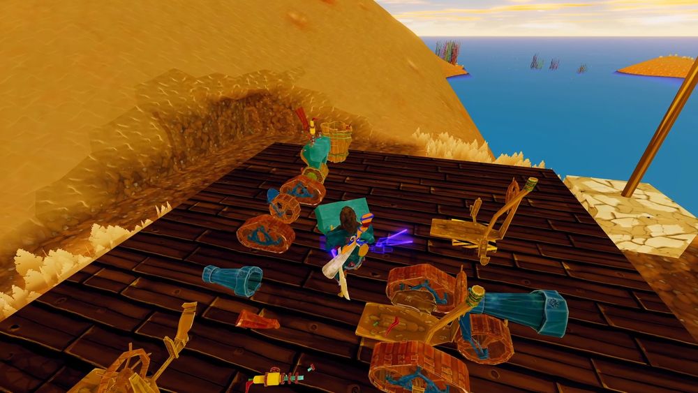 🔧 Our tinkers have officially lost it.  They've built a modular vehicle system so crazy, it laughs in the face of logic.  Want it to float? Better bolt some barrels on it and pray to the gods! Want it to move? Slap on a wheel, or eight.  Who cares about symmetry, right? Want it to shoot? Cannons. ALWAYS cannons!

🧰 And if you can rip it apart mid-battle?  You better be ready to slap it back together with glue and sheer panic.  These aren't just vehicles.  They're, barely controlled chaos wagons.  So build it fast, break it faster.  And if it goes boom?  That’s not broken, that’s custom pirate engineering!

🛶 So hoist yer sails, crank yer wrenches, and pray the ocean’s feelin’ merciful.  This be engineering the pirate way, With no sleep, too much tinkering!  And not a single safety standard in sight!  We bolt barrels to wagons.  Stick cannons on crates.  And if explodes?  DOUBLE bonus!

🍻 So grab yer hammer, ignore the warnings, and build like your beard's on fire!