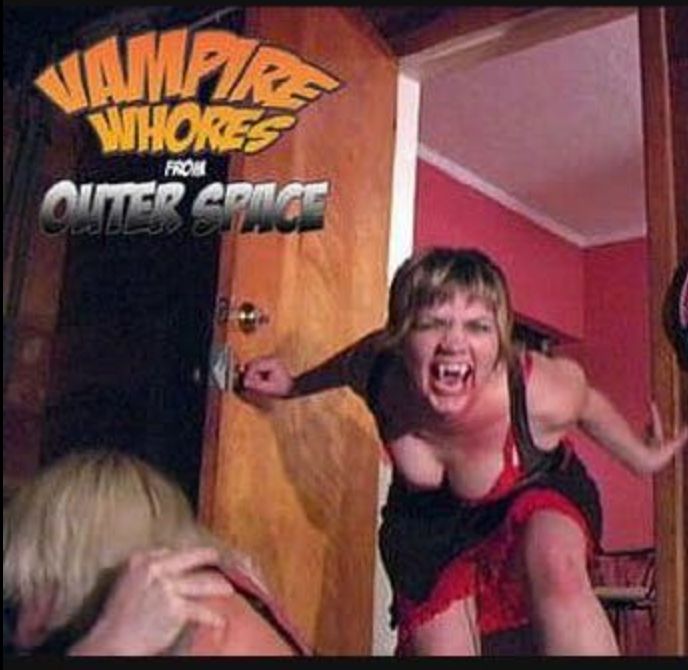 A vampire, presumably that's also a prostitute, coming through a door looking for meth.