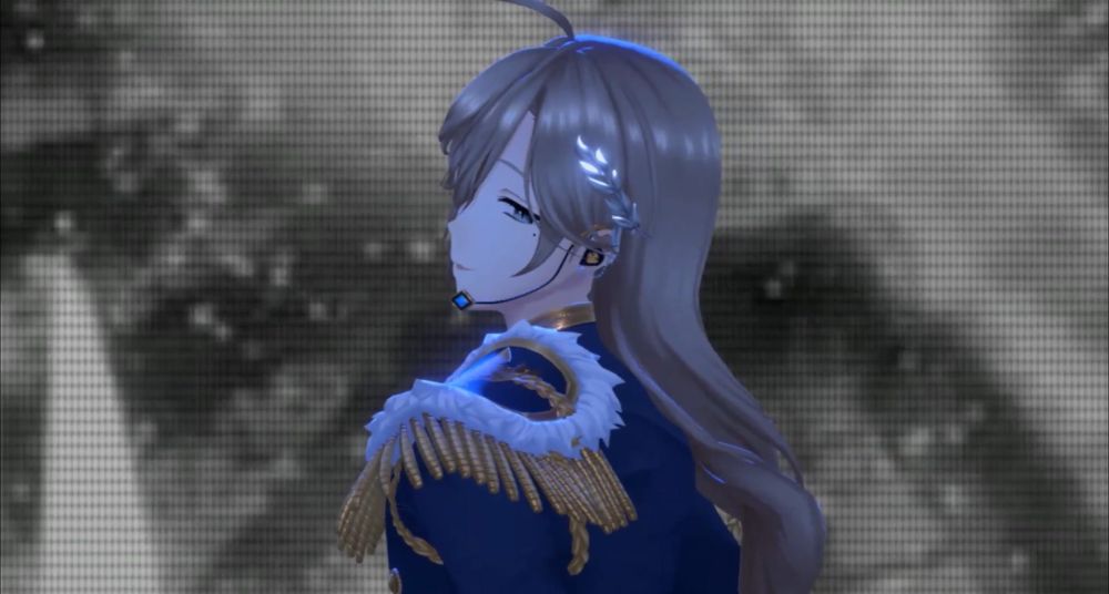 Kanae looking over his shoulder.