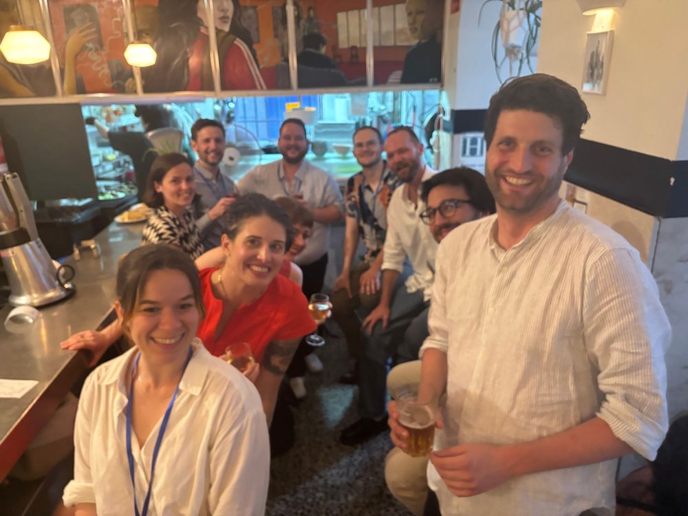 Intra-party politics scholars having fun in a bar