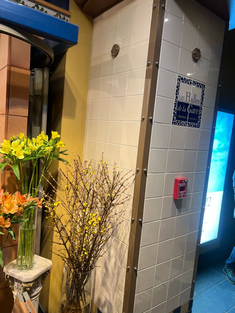 Blank tile where my sign was beside flower store