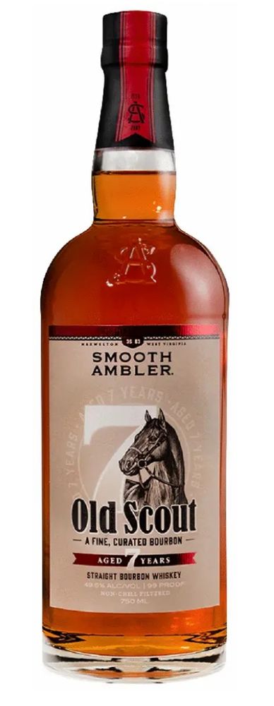 A picture of a bottle of Smooth Ambler Old Scout, aged 7, excellent bourbon yum yum