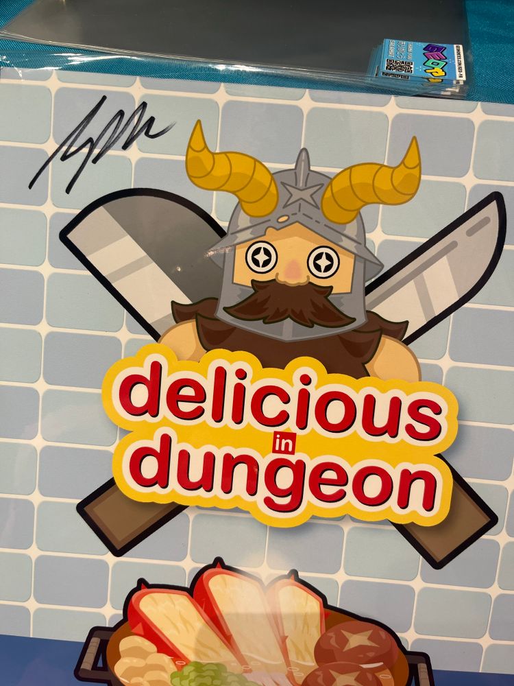 Printed Fanart of Senshi from the Anime, Delicious in Dungeon, illustrated by Geo Monjes, autographed by voice actor, SungWon Cho