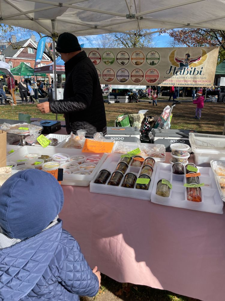 Kid at farmers market