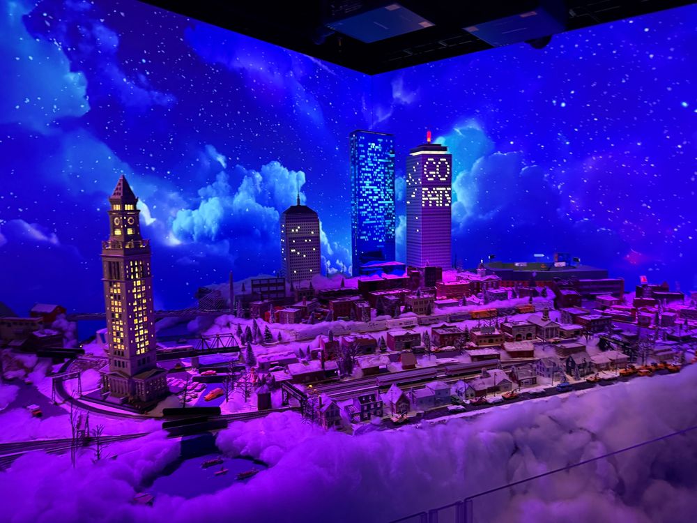 Model of Boston at trains exhibit