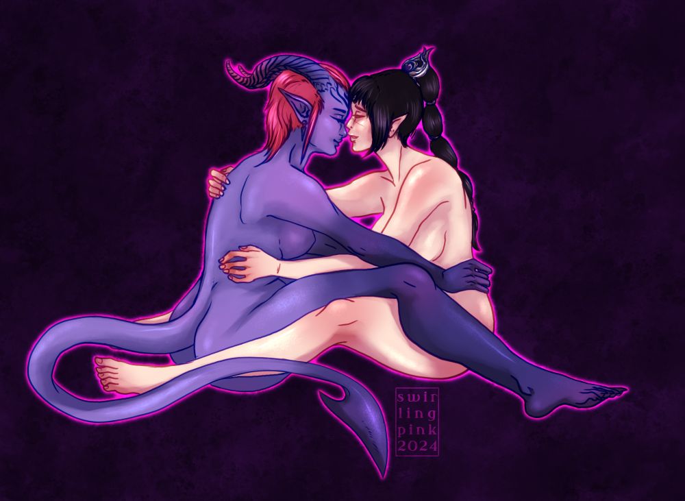 tav x shadowheart canoodling