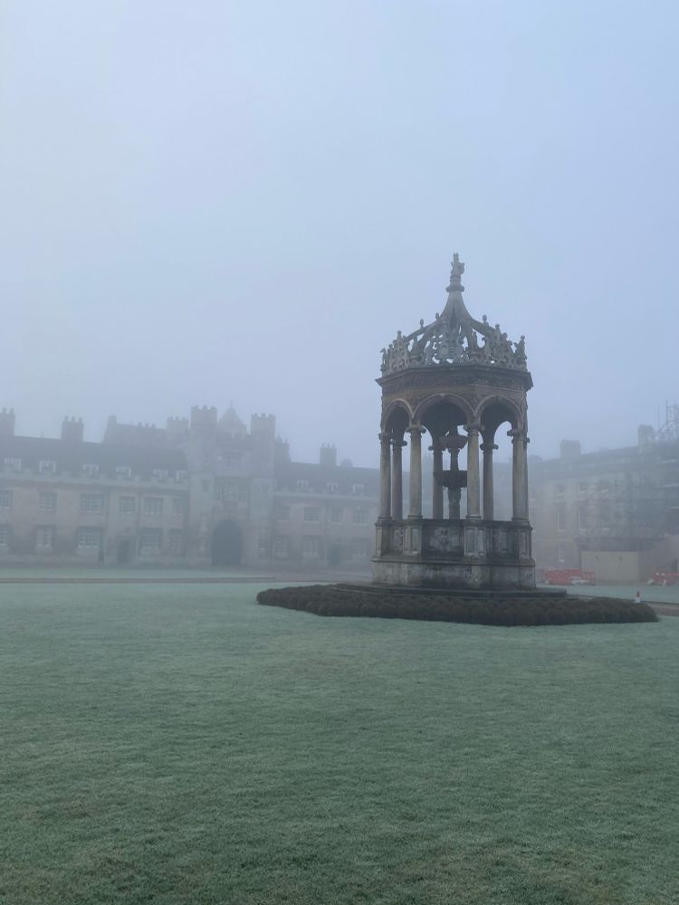 The fountain in the centre of great court, Trinity College, Cambridge 