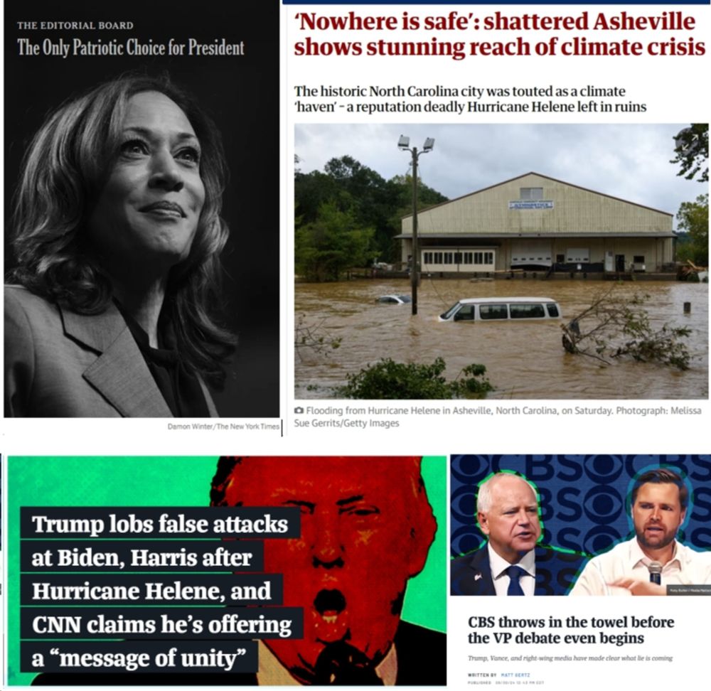 Tuesday News: “Shattered Asheville shows stunning reach of climate crisis”; “Biden Excoriates ‘Lying’ Trump for BS Hurricane Helene Claim”; With a Pathological Liar Like JD Vance, “Facts Need to Be Ch...