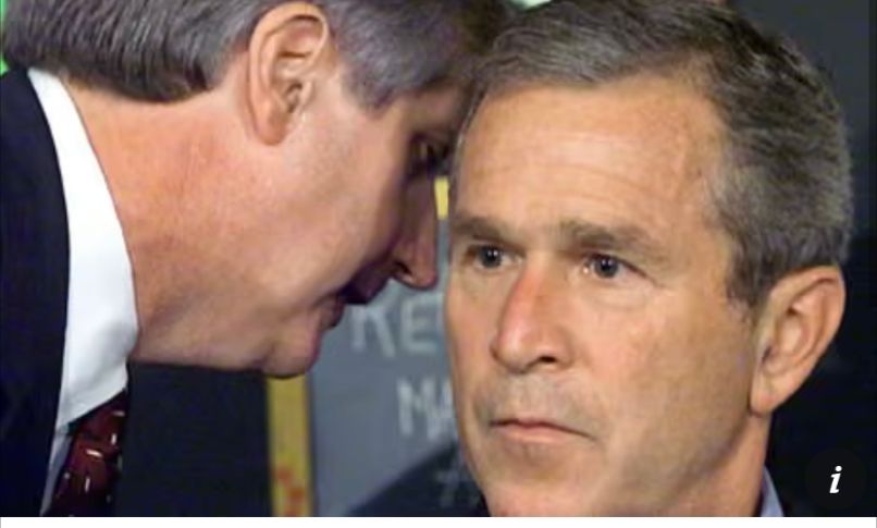 George W Bush on 9/11 meme, except it's a second Bang Bus, not a second plane.