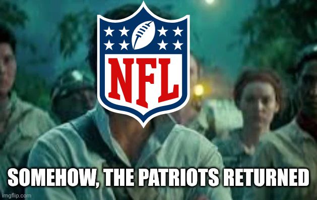 "Somehow Palpatine returned", but it's the Patriots and the NFL Shield is over Poe's face