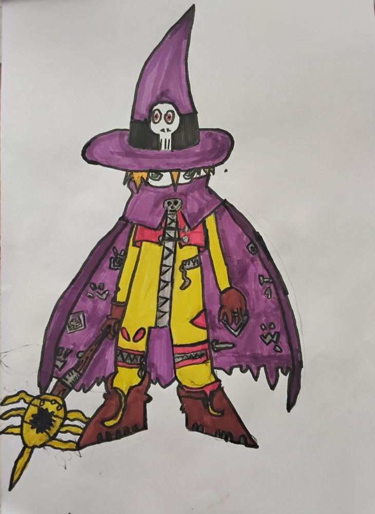 Drawing of wizardmon
