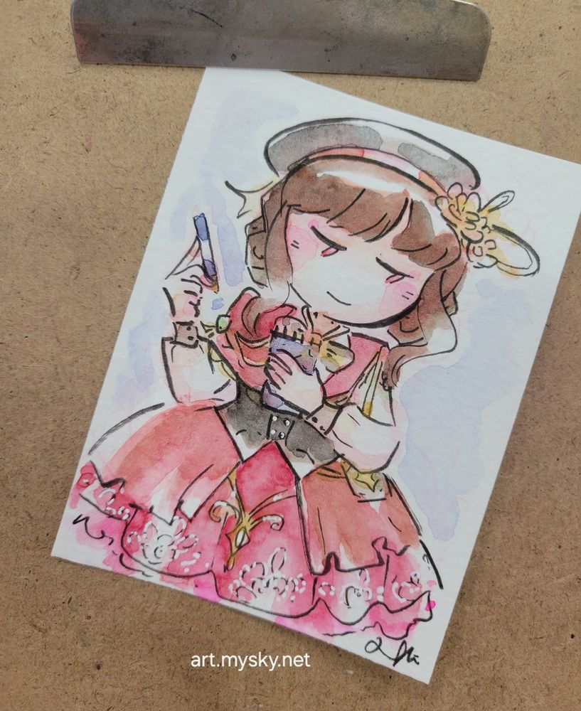 Painting of an original genshin impact character