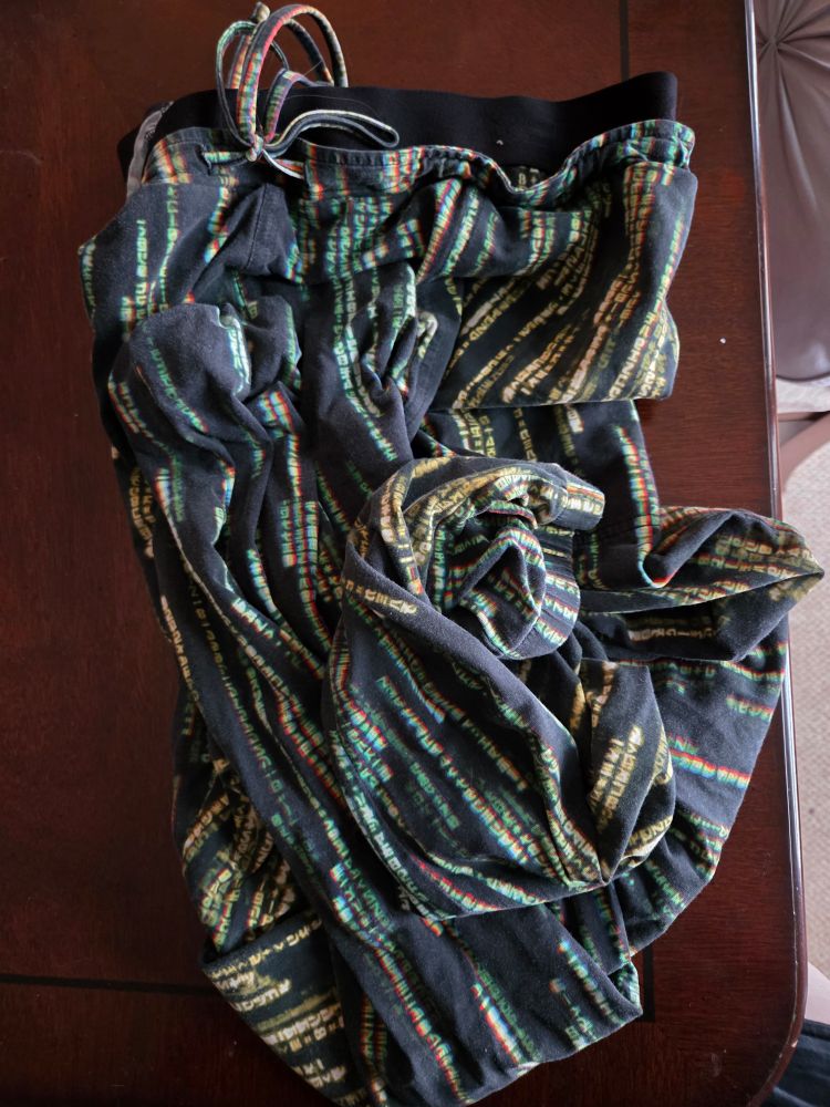 Jogger style sweatpants in the Matrix computer print.