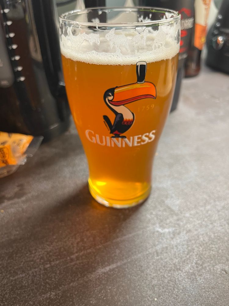 Guinness glass with toucan 