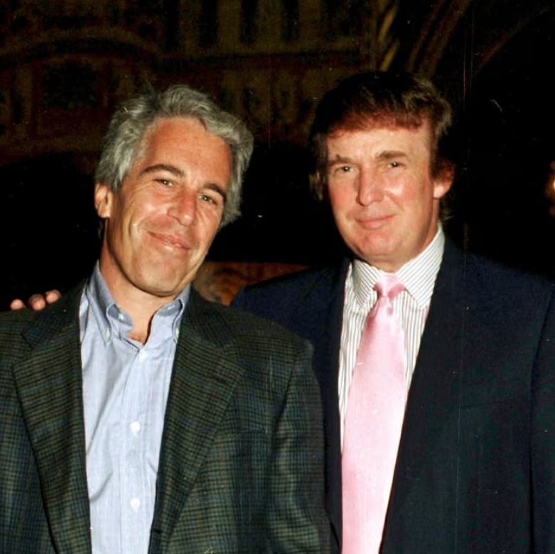 Donald J Trump esq. and Mr. Jeffrey Epstein in 1997. They're both smiling.