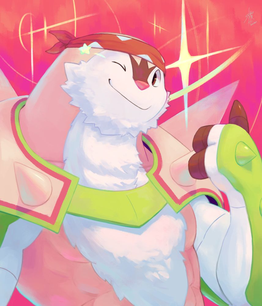 Bruno the chesnaught giving the viewer a encouraging thumbsup. old #saferoart from 2019