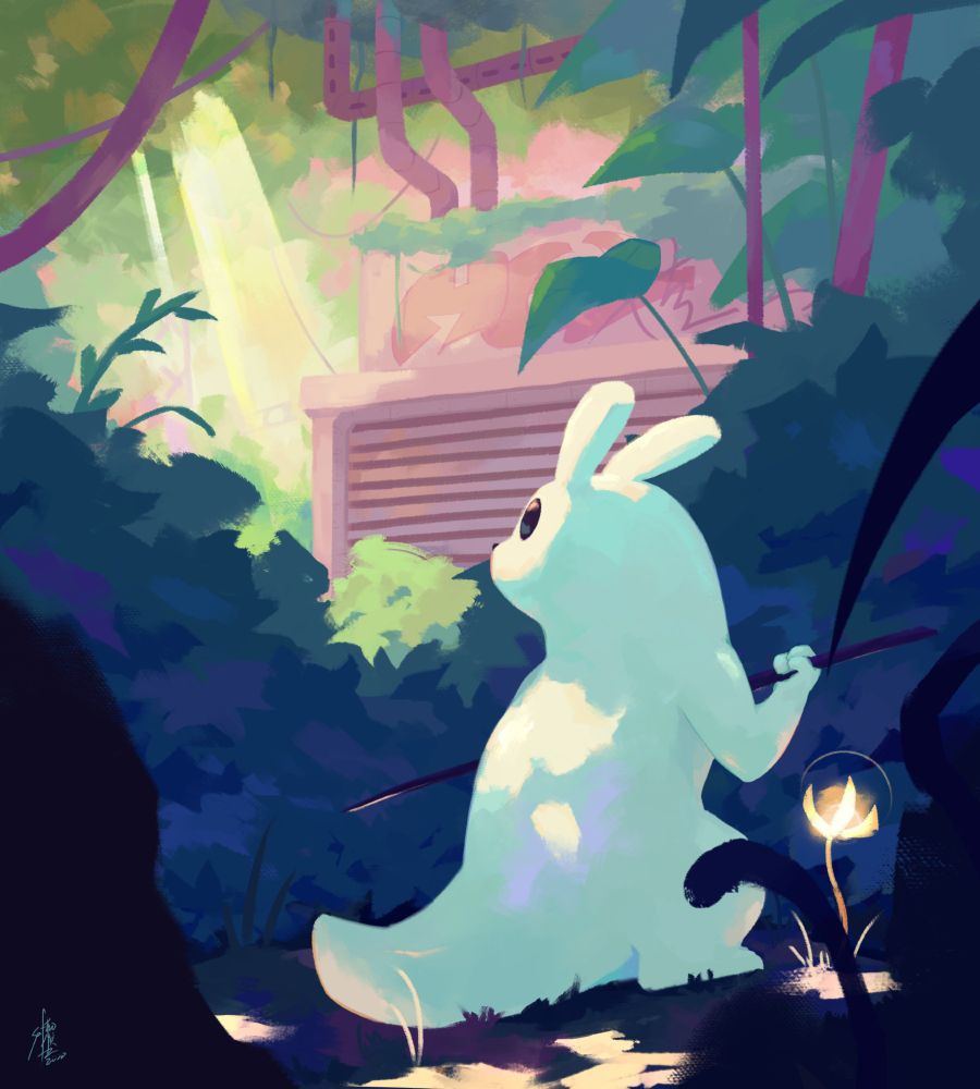 slugcat fanart, from 2020 #saferoart