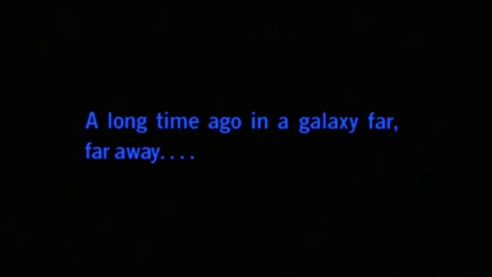 a black background with the words star wars written in yellow letters