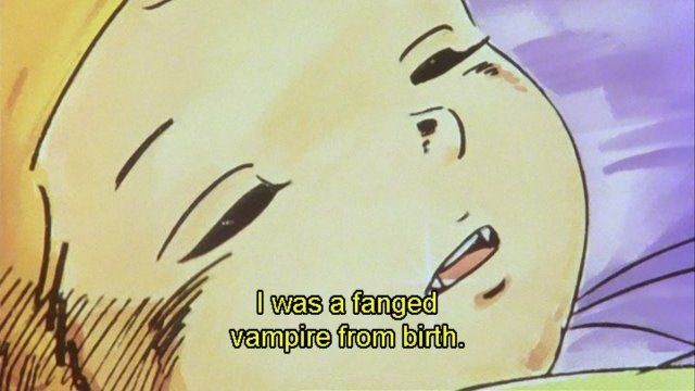 "i was a fanged vampire from birth"