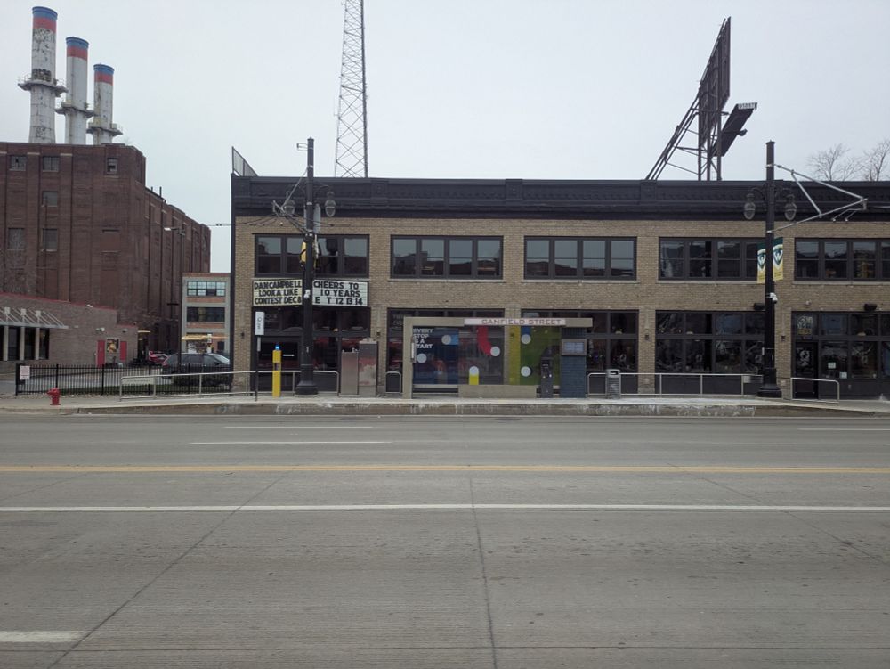 Store marquee advertising lookalike contest for Lions head coach Dan Campbell.