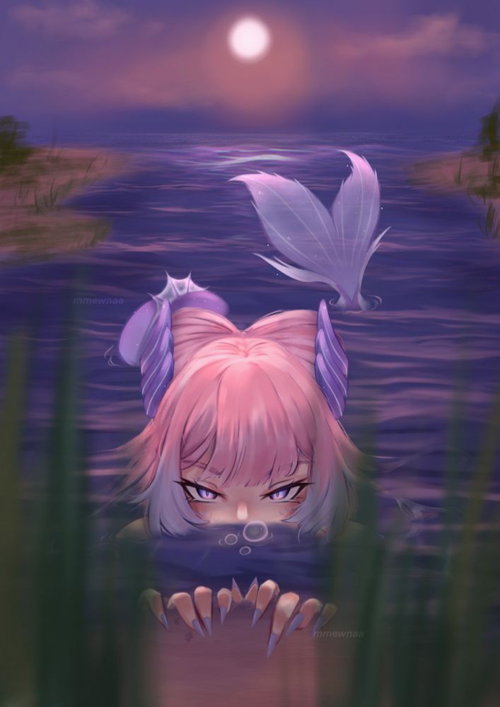 fanart llustration by mmewnaa

sanganomiya kokomi from genshin impact in siren form