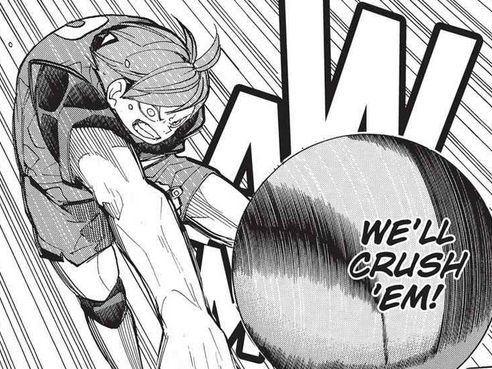 haikyuu manga showing Futakuchi's powerful jump serve