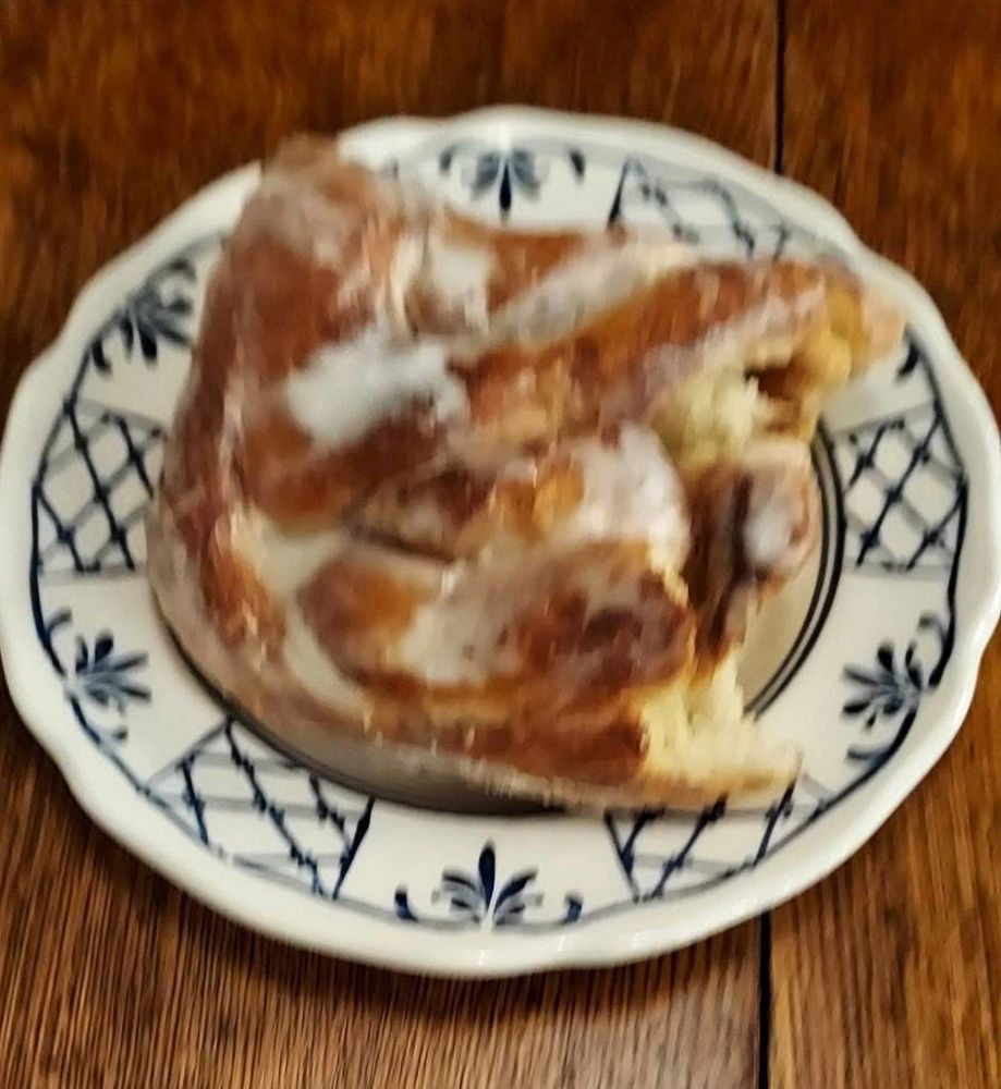 a blurry photo of a pastry of unknown provenance 