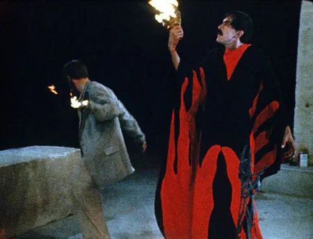 The Master and Torgo from MANOS: THE HANDS OF FATE. The Master is holding what is supposed to be Torgo’s burning hand