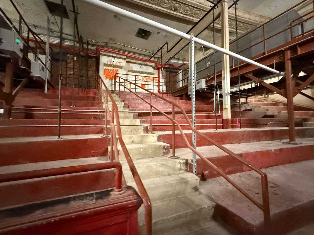 A photo of the closed off to the public not in use balcony from the Brooklyn Paramount. 