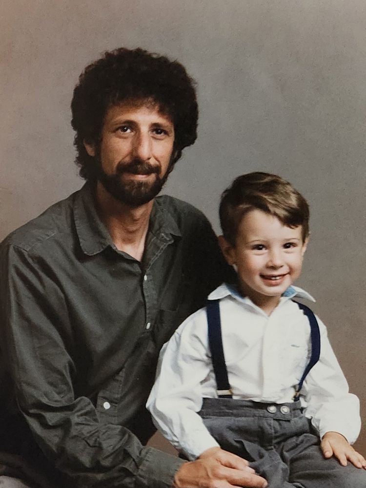 Portrait photo my dad and I when I was 3