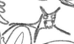 A really scrunkly, barely recognizable cat going **NYEEEH**