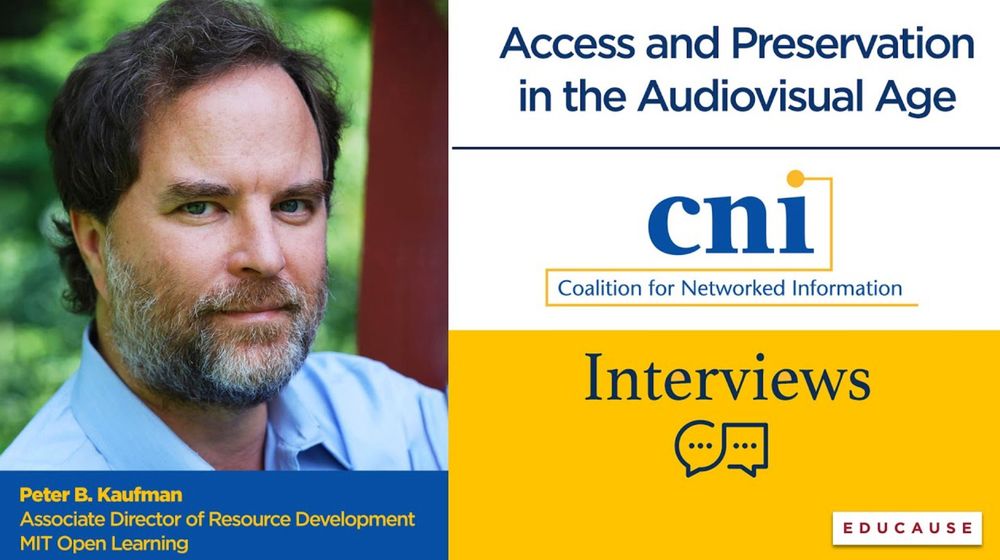 Graphic featuring a headshot of Peter B. Kaufman and the podcast title: Access and Preservation in the Audiovisual Age