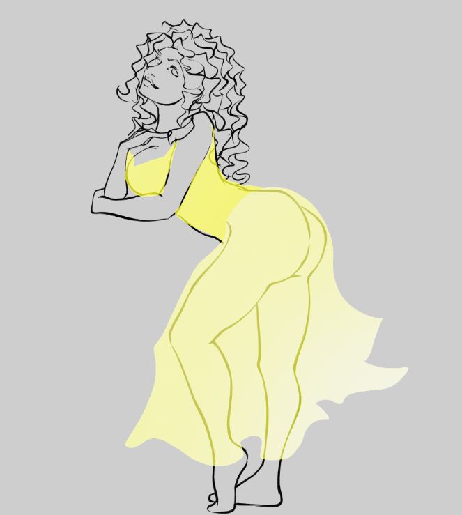 Melody leaning, wearing sheer lingerie

LoSWIPs