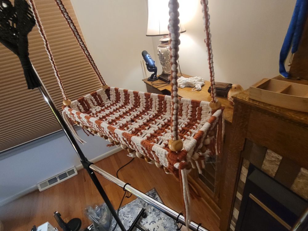 The basket has been yarned