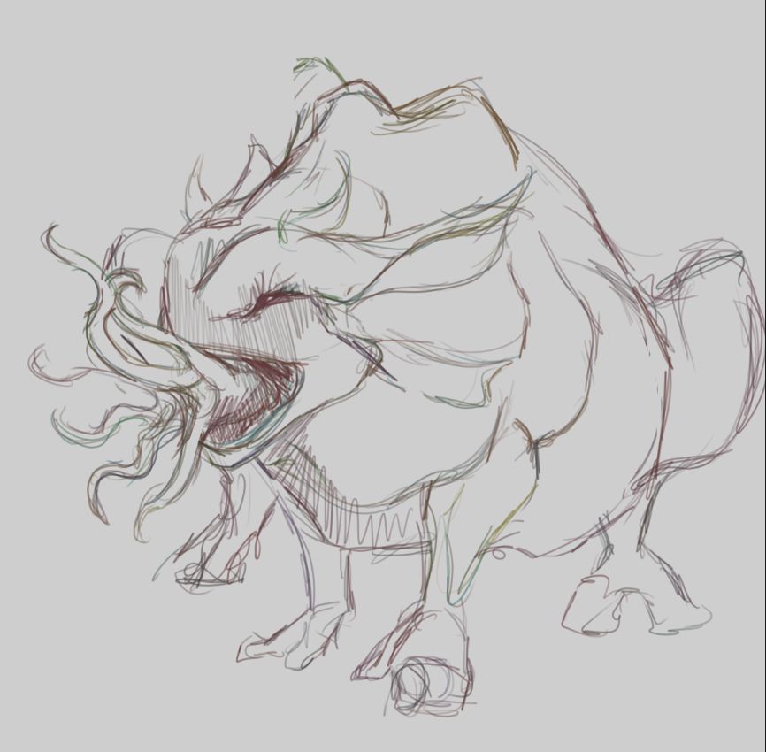 A frog monster sketch