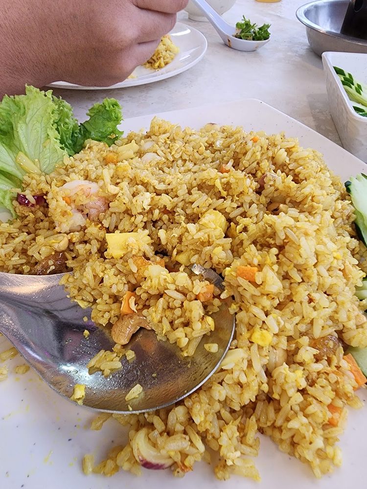 Pineapple fried rice that's just so very delicious.