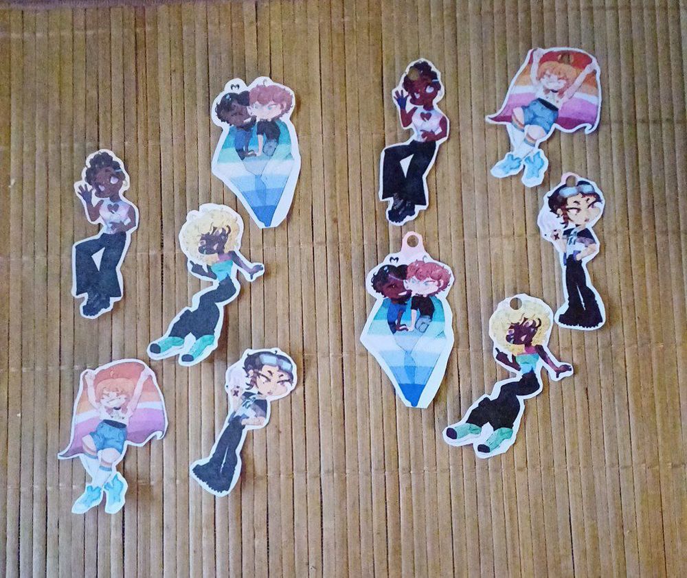 All my stickers + Keychains