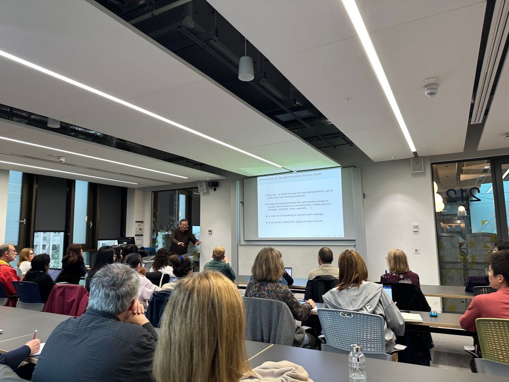 Harald Baayen presenting
