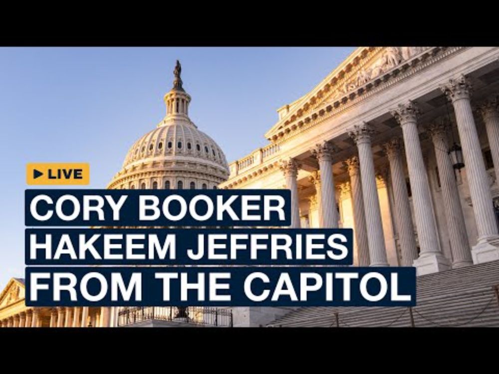 Cory Booker and Hakeem Jeffries Live on the steps of the Capitol