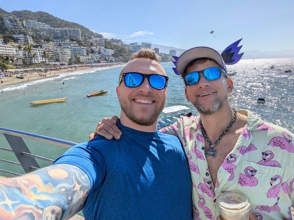On the pier with this beautiful man in Puerto Vallarta. 